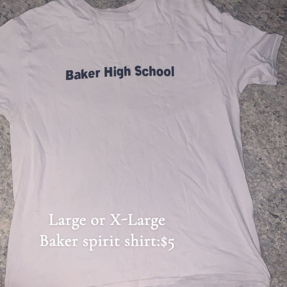 Baker High School Kids White T-Shirt